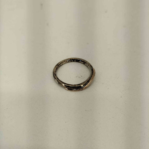 ヨンドシー 4℃ SILVER K10刻印 ツイストデザイン リング メンズ  12号